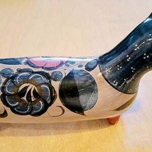 Artistic Black and Cream Decorative Figurine